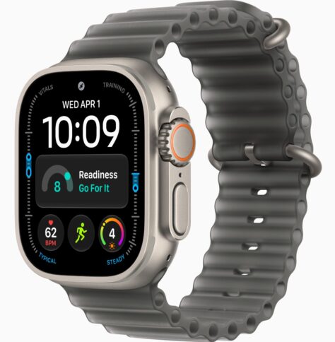Apple Watch Ultra 4 Natural 49mm Translucent Black Ocean Band