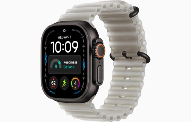Apple Watch Ultra 4 Black 49mm Translucent Gray Ocean Band